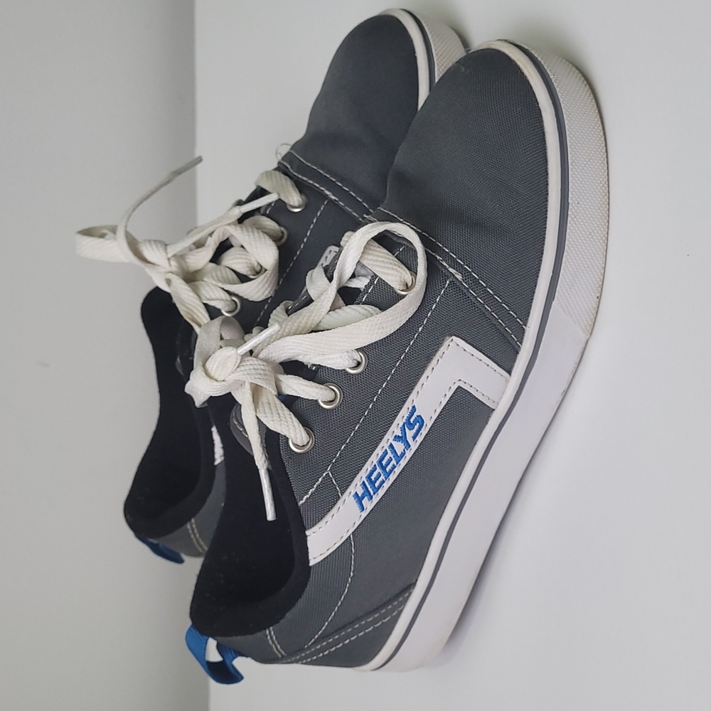 HEELYS GR8 PRO HE 100218 SKATE SNEAKERS GRAY CANVAS SIZE Y TH 5